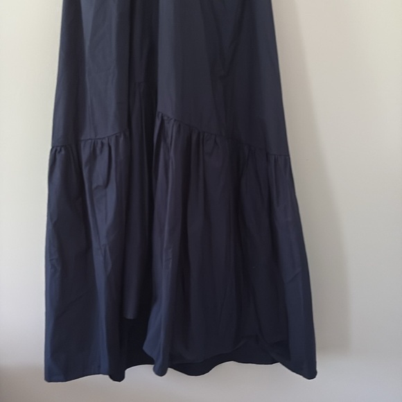 A.L.C. Alexandria Cotton Midi Dress Cap Sleeves Cutout Navy Size 8 - Picture 4 of 16